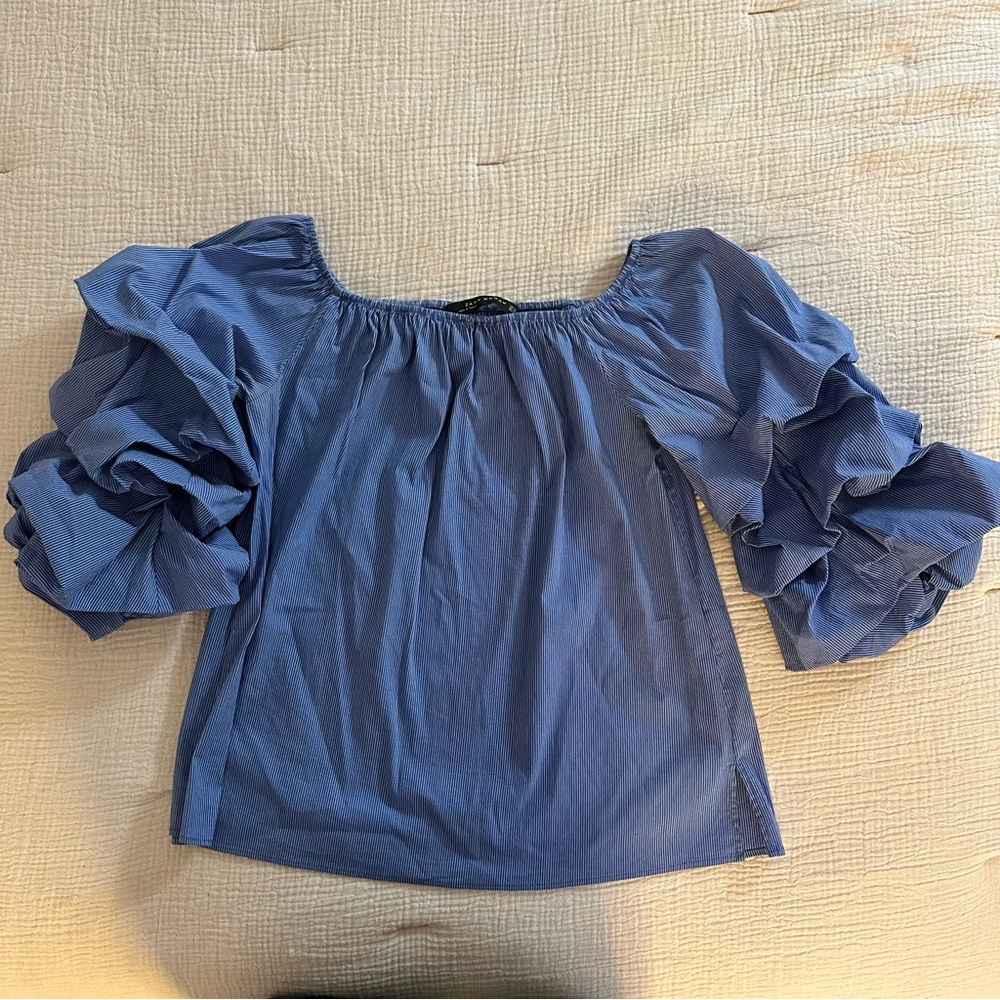 ZARA off the shoulder puff Sleeves Size top XS